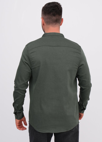 Изумрудная джинсовая рубашка однотонная K.O.R