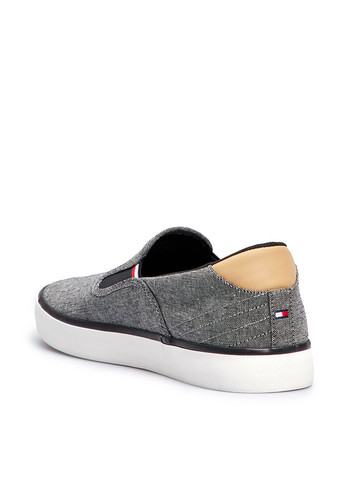 Черные слипоны Tommy Hilfiger с логотипом, с вышивкой