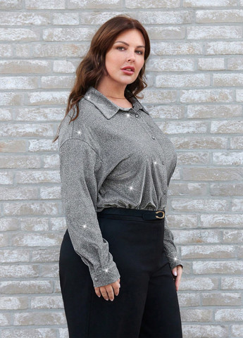 Срібна блуза SHEIN