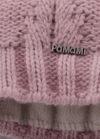 Розовый зимний комплект (шапка, шарф-снуд) PaMaMi