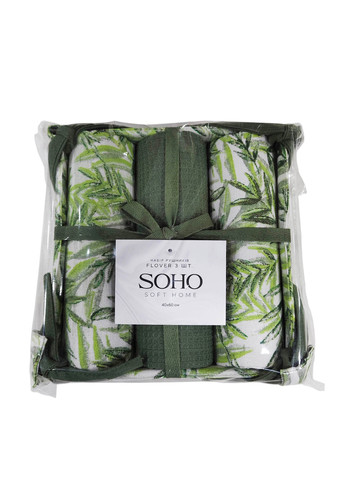 Рушник (3 шт.), 40х60 см Soho колор блок комбінований