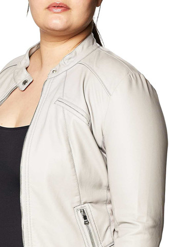 Серая демисезонная куртка косуха Guess