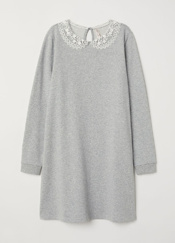 Світло-сіра кежуал сукня а-силует H&M меланжева