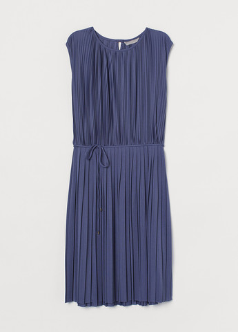Фіолетова кежуал сукня плісована H&M однотонна