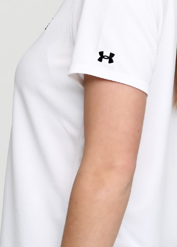 Белая женская футболка-поло Heat Gear фактурная