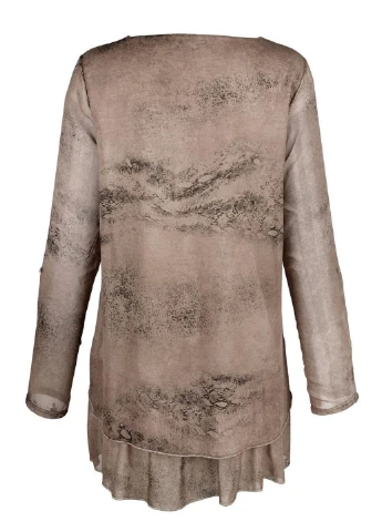 Коричнева блуза Alba Moda