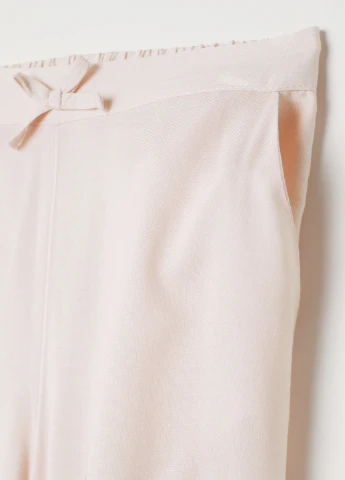 Светло-розовые кэжуал летние кюлоты брюки H&M