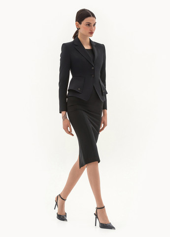 Черный женский жакет BGL однотонный - демисезонный