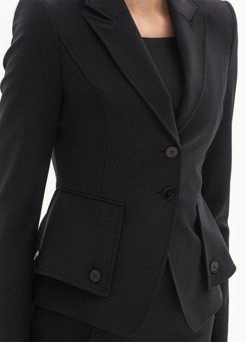 Черный женский жакет BGL однотонный - демисезонный