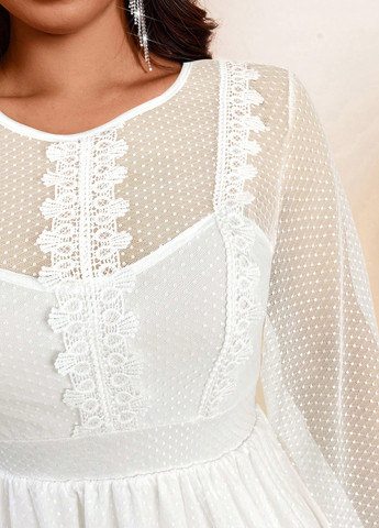 Белое кэжуал платье SHEIN однотонное