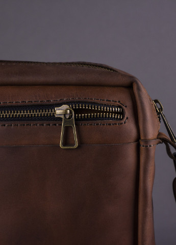 Чоловіча сумка через плече - Натуральна італійська шкіра (Розміри 27х21х7 см) – Коричневий (nas180302) Anchor Stuff messenger (252338979)
