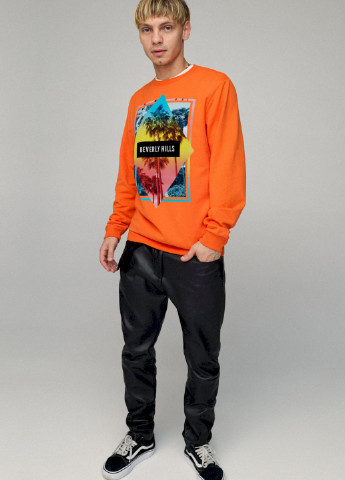 Оранжевый свитшот мужской basic /no flis/ YAPPI (252258372)