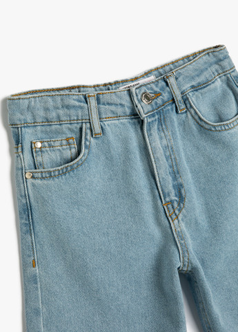 Светло-синие демисезонные прямые джинсы KOTON
