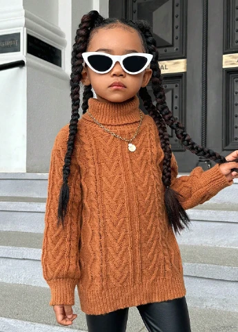 Светло-коричневый демисезонный свитер SHEIN