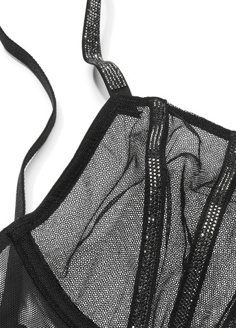 Чорний демісезонний комплект (бюстгальтер, трусики) Victoria's Secret