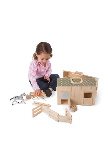 Дерев'яна стайня з конячками, 35х26х19, 5 см Melissa & Doug (251711124)