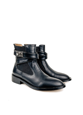 Осенние женские ботинки весна осень черные с ремешком Fashion