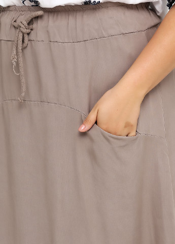 Бежевая кэжуал однотонная юбка Made in Italy макси