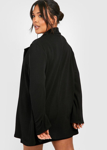 Черный женский жакет Boohoo однотонный - демисезонный
