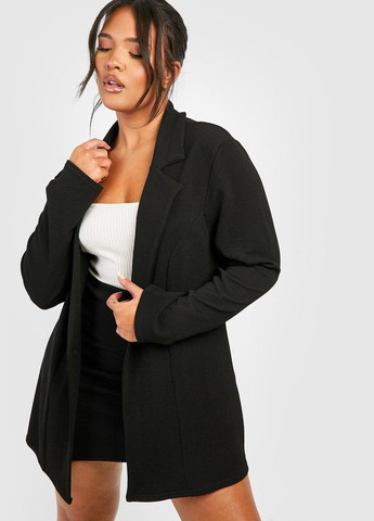 Черный женский жакет Boohoo однотонный - демисезонный