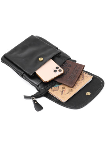 Мужская кожаная сумка через плечо 18х21х6 см Vintage (253491108)