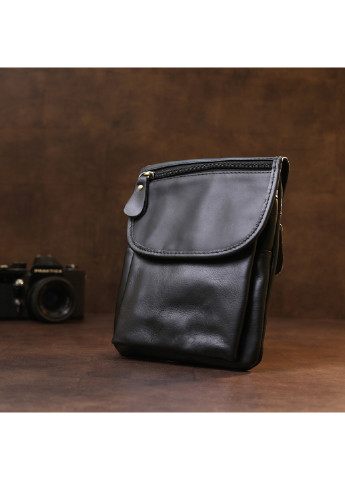 Мужская кожаная сумка через плечо 18х21х6 см Vintage (253491108)