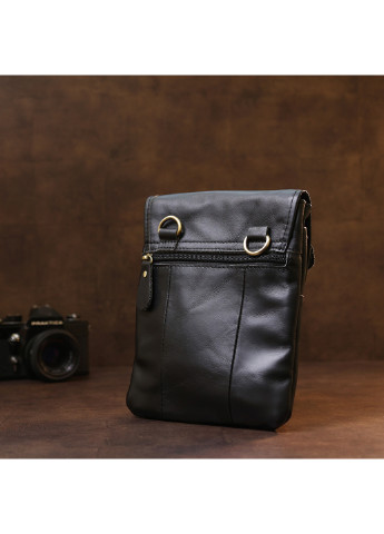 Мужская кожаная сумка через плечо 18х21х6 см Vintage (253491108)