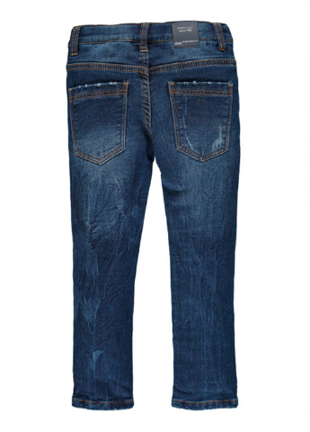Синие демисезонные с высокой талией джинсы Brums