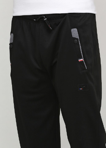 Черные спортивные демисезонные прямые брюки Black Cyclone