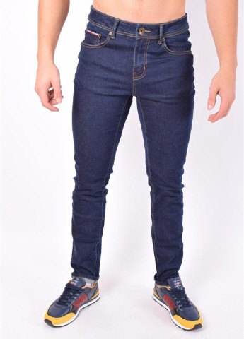 Синие демисезонные прямые джинсы Kenvelo
