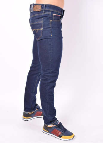 Синие демисезонные прямые джинсы Kenvelo