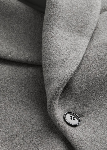 Сіро-голубий Кежуал напівпальто двобортне H&M однотонне