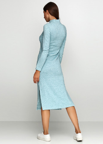 Морської хвилі кежуал сукня з довгим рукавом SP8 з малюнком