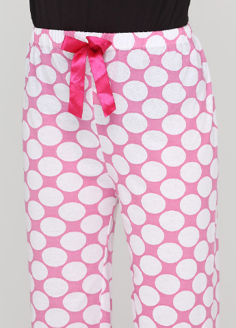 Розовые домашние демисезонные прямые брюки Adalya