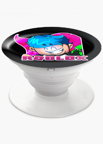 Попсокет (Popsockets) держатель для смартфона Роблокс (Roblox) (8754-1223) Черный MobiPrint (216748436)