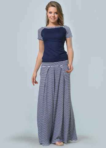 Синий летний комплект (топ, юбка) Lila Kass