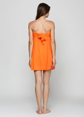 Оранжевое пляжное платье короткое No Brand