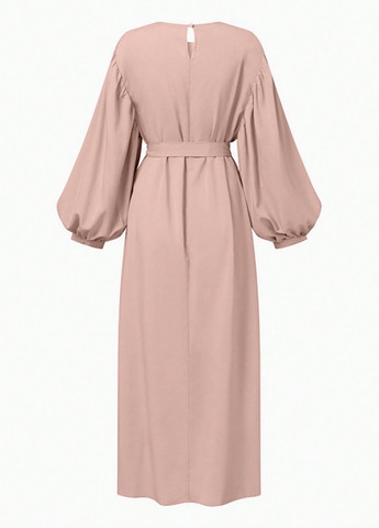 Светло-розовое вечернее, кэжуал платье SHEIN однотонное