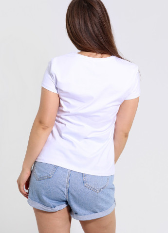 Белая летняя футболка с коротким рукавом NEL
