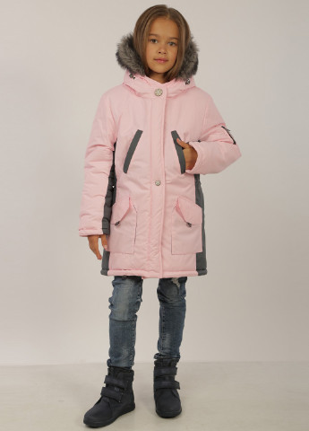 Розовая зимняя куртка DiMax