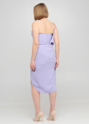 Фіолетова коктейльна сукня на одне плече, на запах Asos однотонна