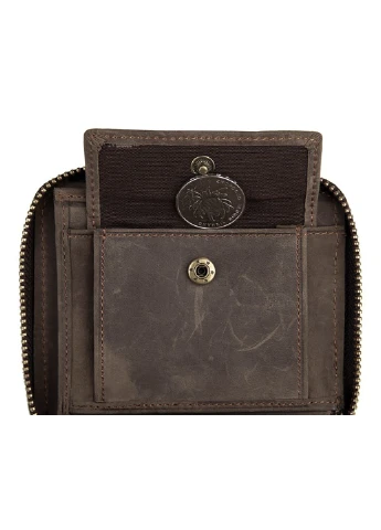 Мужской кожаный кошелек 10х11,5 см Vintage (229458637)