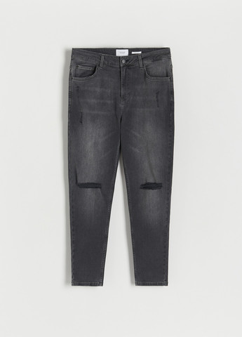 Темно-серые демисезонные каррот фит, слим джинсы Reserved