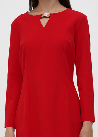 Червона кежуал сукня футляр Sassofono однотонна