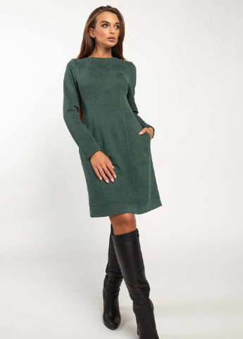 Темно-зелена кежуал футболка рі марі дідіан пл 2220 смарагд Ри Мари однотонна