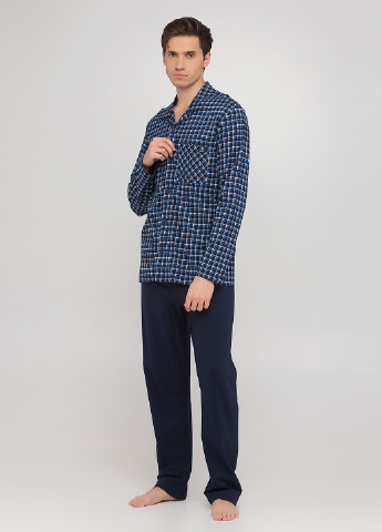 Темно-синій демісезонний комплект (сорочка, штани) Calida