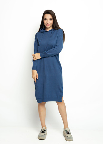 Синя спортивна сукня сукня-худі Time of Style однотонна