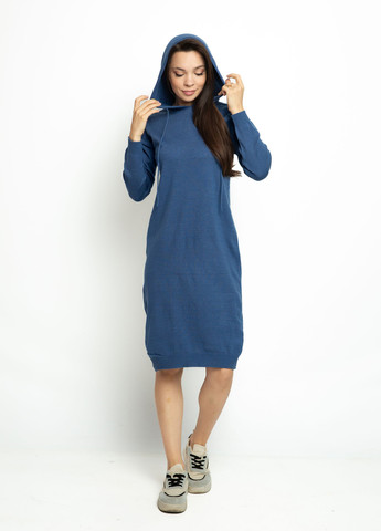 Синя спортивна сукня сукня-худі Time of Style однотонна