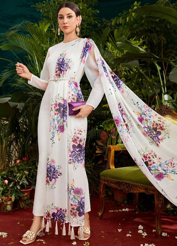 Комбінезон SHEIN комбінезон-брюки квітковий комбінований коктейльний поліестер