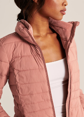 Рожева демісезонна куртка Abercrombie & Fitch
